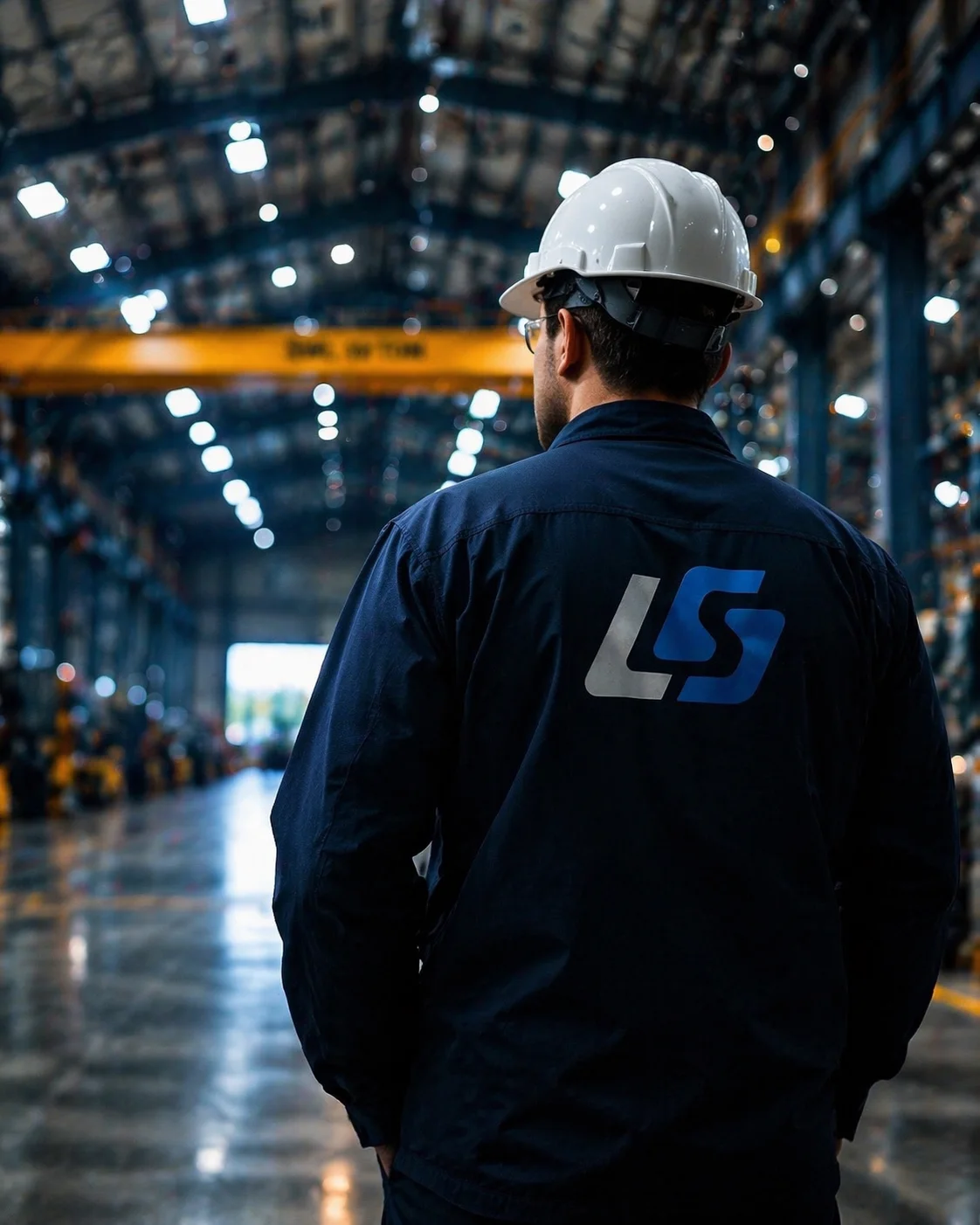 Industrial operations inside a warehouse