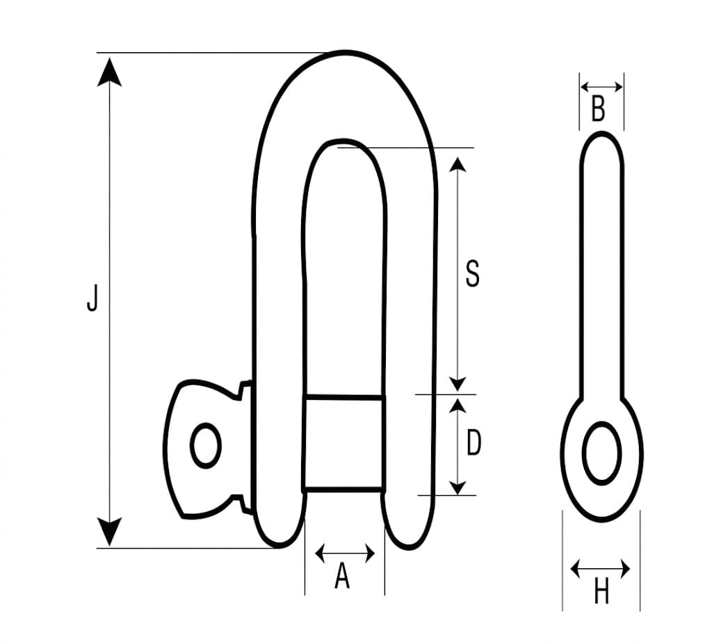 Screw Pin D Shackle G210